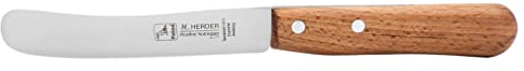 Herder Solingen Buckelsmesser Frühstücksmesser Brötchenmesser Buttermesser 22cm Spezialstahl 1,5mm stark rostfrei Buche echter Handabzug