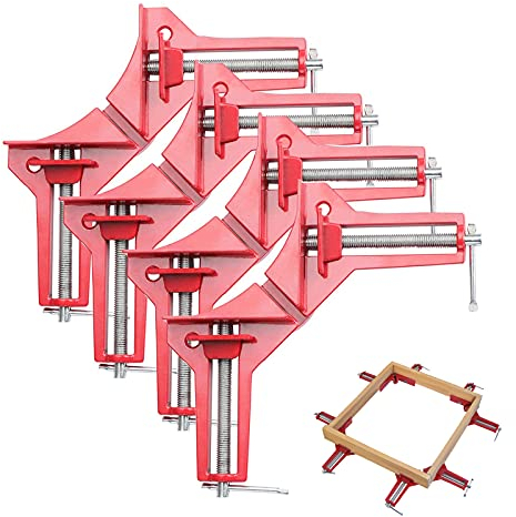 Fippy 4PCS Corner Clamps for Woodwork 90 Degree Right Angle Clamps Adjustable Vice Miter Clamp for Picture Photo Frame Easel Fixing