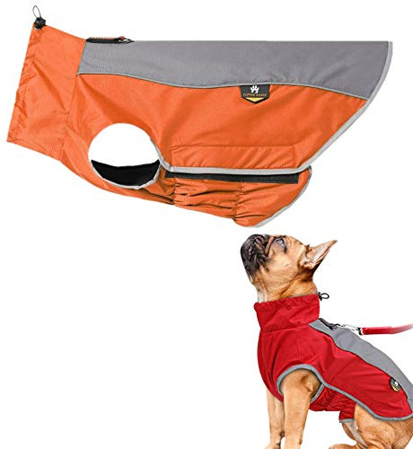 Regenmantel Für Hunde Wasserdicht Hunderegenmantel Grosse Hunde Regenmantel für Hunde Haustier Regenmantel Hund Regenmäntel wasserdicht mit Kapuze orange,M