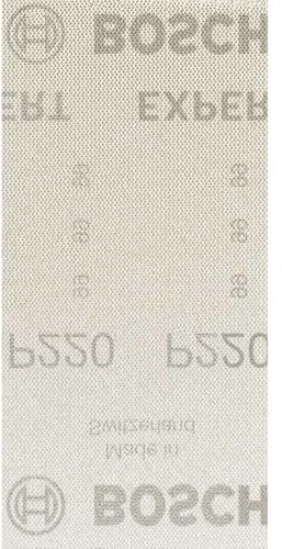 Bosch 50x Abrasivi a rete EXPERT M480 per levigatrici orbitali | per Vernice su legno, Legno duro, Ø 93x186 mm, Grano 220, Professional Accessorio Levigatrice orbitale
