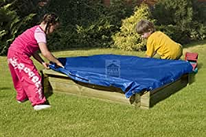 Sandkasten Abdeckplane Blau für 150 x 10 cm Sandkästen. Schützt vor Laub und Tierkot.
