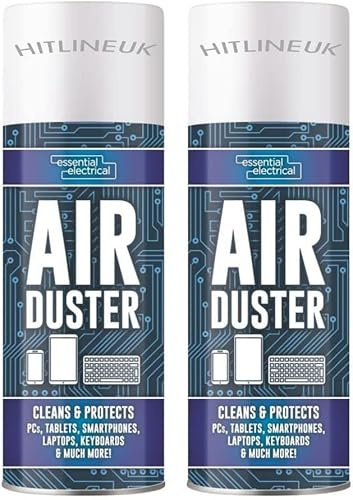 2 x 400ML Compressed AIR CAN Duster Spray CAN Cleaner Clean & Protects Laptop Keyboard Electronics 200 ML Pack Set of 2