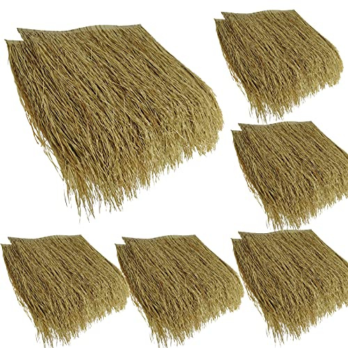 JCPSH 2a Generazione Foglia di Palma Hot Melt Tetto,più Durevole Senza Foglie Che Cadono,Usato per Tiki Bar Gazebo Ombrellone Casa Tegole Decorazione(Size:10pcs,Color:Giallo ordinario)