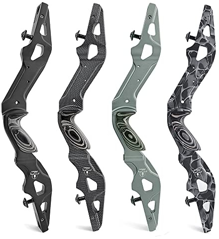 SHARROW Mittelteil Recurvebogen ILF Bogen Riser 21 Zoll Aluminiumlegierung Jagdbogen Bogen Griff Rechtshand für Bogensport (21, Carbon Camo)