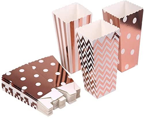 Candy Container，Popcorn Papiertüte Container Popcorn Boxes 36pcs Paper Bags Cardboard Candy for Carnival Party Movie Fiesta