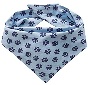 Hunde Bandana Kopftücher Hundehalstuch Dreieckstuch für Kleine, Mittelgroße und Große Hunde (Blau, M)