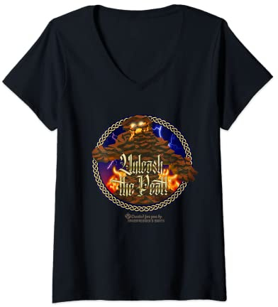 Womens Whisky Merch Statement Unleash the Peat Monster Islay Whisky V-Neck T-Shirt