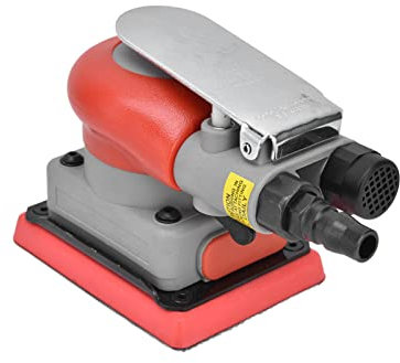 Restokki Levigatrice pneumatica a orbita Casuale da 10000 Giri/min 3,00 x 4,00 Pollici, pronta per Il Vuoto, levigatrice per Quadrati ad Aria per Legno 75x100 mm