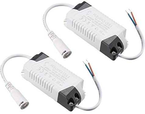 QUARKZMAN 8-18W LED Driver 2pz Carbonio Acciaio 300mA Grigio | Potenza Alimentazione Trasformatore, Costante Corrente 300mA, per LED Luce, Computer Progetto, Esterno Luce