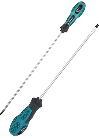 YXQ Long Screwdriver 12-inch Tip Cross Head and 12'' Magnetic Driver with Rubber Handle 2 Packs