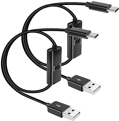 GELRHONR 1M USB-C-Kabel mit Ein / Aus-Schalter, unterstützt Datenübertragung und Stromversorgung für Typ-C-Geräte, nicht als Ein / Aus-Netzschalterkabel für LED-Streifen, USB-Lüfter -2Pack