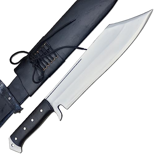 THE NEPAL 38 cm langes, großes Hackbeil, handgeschmiedet, Hackmesser, Machete, geschmiedet, robustes Machetenmesser, geschärft, gehärtet, gebrauchsfertig