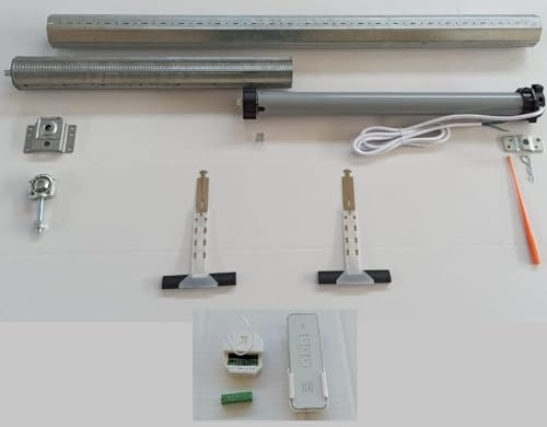 Kit Motorizzazione Tapparelle 100 kg 50 Nn + Centralina e Telecomando Varie Misure Disponibili RULLO REGOLABILE Motore per tapparelle Completo di Accessori (da 130 cm a 165 cm)