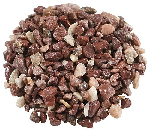 Guijarros naturales para jardín, flor, piedra bonsái, maceta pequeña, planta suculenta, piedras para pecera, grava al aire libre, florero suculento decorativo, 5-8mm, rojo (100g)