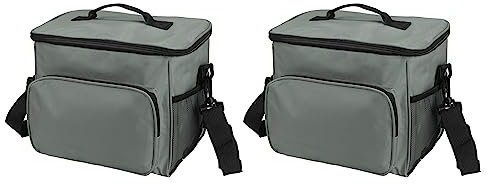 Fiambrera para mujeres/hombres, 2 unidades de bolsa de almuerzo térmica aislada, bolsa de mano térmica, contenedor de almuerzo reutilizable de 9.4 x 6.7 x 10.2 pulgadas para el trabajo picnic al air