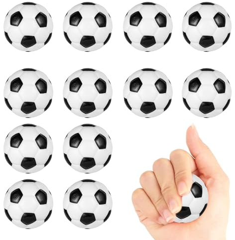 12 Stück Mini Sportbälle, 6.3cm Minis Fußball Antistressball Softball Stressbälle Stressabbau Spielzeug Antistressball Fussball Klein Mini Stressbälle Fußballs, für Kinder und Erwachsene