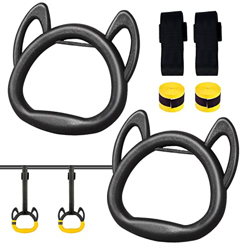Turnringe Kinder: Indoor Kinder Gymnastik Griffringen Turnringe für Kinder，Gymnastik Ringe für Kinder Bars Professionelle Fitness Ringe Kinder Home Exercise Ringe, Anti-Rutsch Hängende Gym Ringe