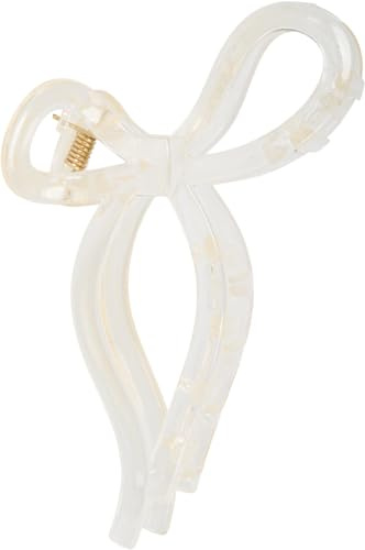styleBREAKER Damen Haarklammer Schleife Kunststoff Clip, Transparent