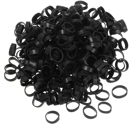 QUARKZMAN 600 Pack de Bandas de Goma Elásticas Negras de 20mm x 5mm, Bandas de Goma Elásticas Extensibles para Hogar y Oficina