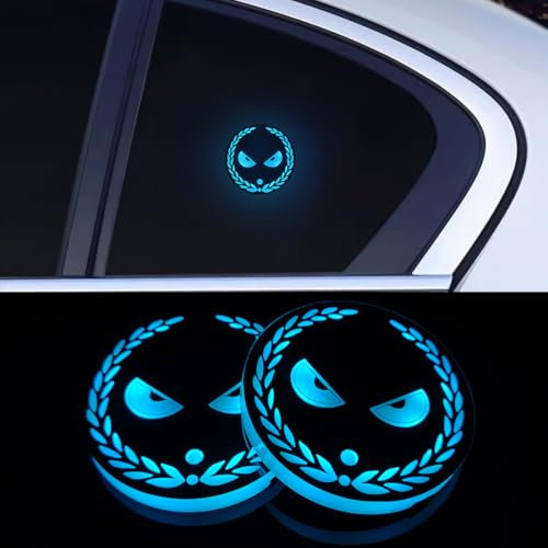 2 Piezas Luces de Ambiente LED para automóviles,Vehículo de iluminación Ambiental de 7 Colores, luz de automóvil recargada por USB, luz Interior del automóvil, Luz LED portátil del automóvil
