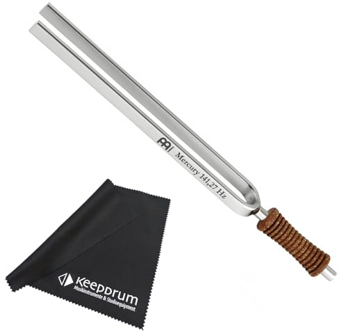 Sonic Energy Meinl TF-ME Planeten Stimmgabel Tuning Fork Merkur Hals Chakra mit keepdrum Mikrofasertuch
