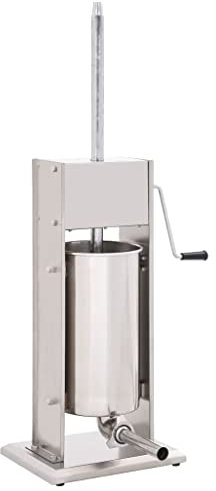 Xichuzi Insaccatrice Manuale a Manovella Macchina Riempitrice per Salsicce Salumi Wurstel Bratwurst Tritacarne Argento 15 L in Acciaio Inossidabile