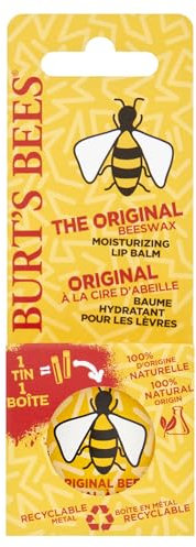 Burt's Bees Moisturizing Retro Lip Balm Tin with Vitamin E & Peppermint - The Original Beeswax Lip Balm - 8.5g / 0.3oz - Made in U.S.A. - It's like a minty chill pill for dry lips