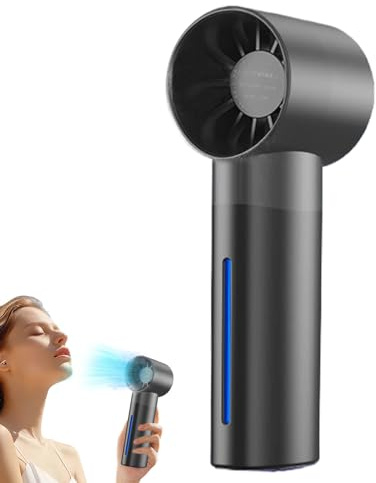 Ventilador de niebla de agua de mano – Ventilador personal de mano | Equipo de refrigeración de pantalla digital con tanque de agua de 35 ml para ir al trabajo, playa, dormitorio, lectura,