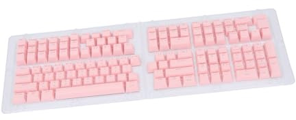 Ausla Capuchons de Touches Coréens 132 Touches, Matériau ABS, Remplacement de de Hauteur OEM pour Claviers Mécaniques Comprenant des Modèles de 61 à 108 (Pink)