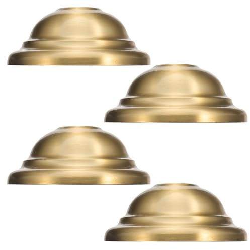 Toyvian Baldacchino per Lampadario in Ottone Massiccio, Piastra di Copertura per Soffitto, Terminale Fai da Te per Lampade da Tavolo da Soffitto, Set da 4 Pezzi per Illuminazione Decorativa