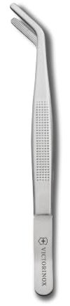 Victorinox Pinzetta da Cucina Curva, 16 cm, Acciaio Inossidabile | Ideale per guarnire, impiattare e maneggiare ingredienti delicati con punte di precisione e presa antiscivolo.