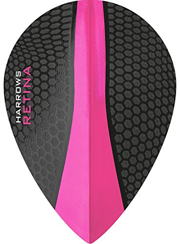 Harrows Retina Dart Flights - 100 Micron - Extra Strong - Pear - 1 Set (3) (Pink)