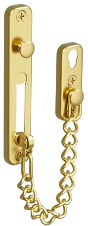 Cadena Puerta, SAYAYO Cerradura Puerta Interior Cadena Seguridad Puerta Dorado Acero inoxidable con Tornillos para Puerta Interior y Seguridad del Hogar, EFD9000-G