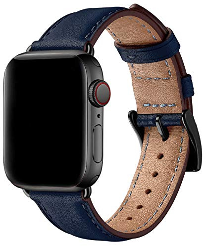 SUNFWR Lederarmbänder für iWatch 42mm(Series 3/2/1) 44mm 45mm 46mm 49mm | Herren Damen Ersatz Business Lederband Echtes Ersatzarmband für iWatch Ultra 3/2/1,Series 11 10 9 8 7 6 5 4 3 2 1/SE/SE2/SE3