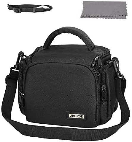 UBORSE Bolso de Hombro para Cámara Impermeable Anti-Choque Bolsa Funda Cámara Bolso Bandolera para Cámara de Fotos de Lona