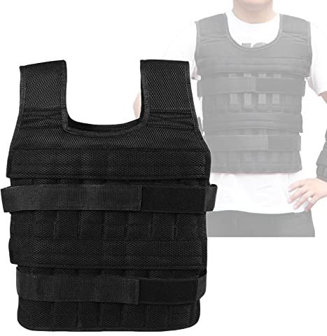 FFitness Giubbotto Zavorrato con Peso Gilet Weight Vest per 10 KG Allenamento Forza e Resistenza Pesi Metallici Rimovibili
