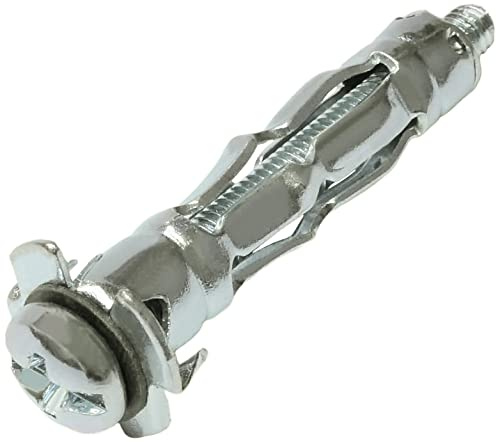 AERZETIX - C57422 - Juego de 10 Tacos de expansión Ø8x35mm para Placas de Yeso Cuerpo Hueco metálico - con Tornillo M4 - fijación en tabique seco - Color Plata