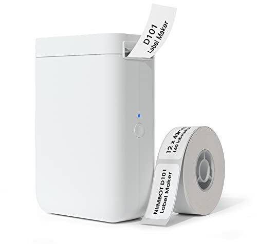 NIIMBOT D101 Etikettendrucker, Handheld Thermo Etikettiergerät mit Klebeband, einfach zu drucken 15 bis 25 mm Breite tintenloser beschriftungsgerät für Schul, Kabeletiketten, Geschäftspreisschilder