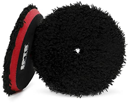 SPTA Tampone per lucidatura in microfibra, 2 pezzi da 125 mm, disco da taglio in microfibra con supporto in velcro per lucidatura auto, lucidatrice, lucidatura, ceretta e lucidatura, 2 pezzi
