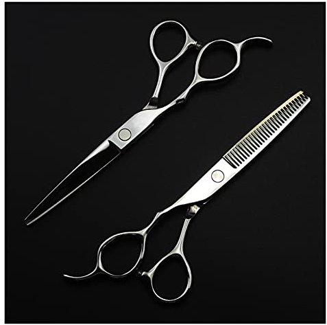 MKYOKO Forbici per Tagliare i Capelli da Barbiere per Mancini, Forbici per Tagliare i Capelli da Barbiere da 5,5/6 Pollici, diradamento dei Capelli, Forbici per Tagliare i Capelli da Barb