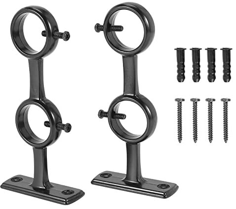 Iunipusy Montaggio a soffitto, set da 2 pezzi in lega di alluminio resistente, ideale distanza dalla parete e carico per tende da soggiorno, bagno e camera da letto