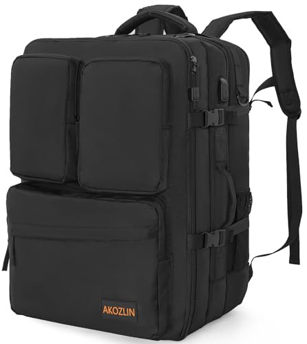 AKOZLIN DJ Mixer Travel Backpack 15x9.8x21.6 For Controller DJ Multi-Pockets With USB Port For Two Equipments,Laptop,Vinyl Records,Cables Accessories