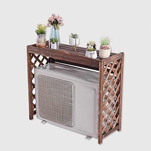 Air Condition Cover,Split Air Conditioner Cover For Outside Units,Wood Ac Cover For Outside Unit,Louvered Air Conditioning Rack Flower Stand,Outdoor Condenser Protective Cover,Louv