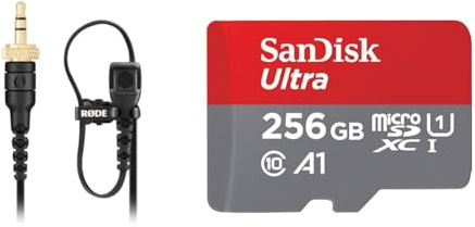 RØDE Lavalier II Hochwertiges Ansteckmikrofon für Broadcast & SanDisk Ultra Android microSDXC UHS-I Speicherkarte 256 GB + Adapter