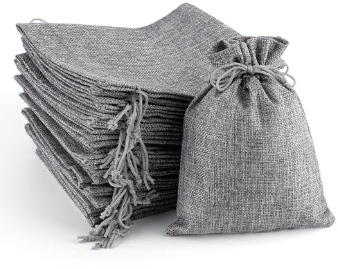 Homealexa 24 Stücke Jutebeutel Jutesäckchen Jute Beutel 15 x 20 cm Säcke für Adventskalender Tüten Schmuck Gastgeschenke und DlY Handwerk,Jutesack,Stoffbeutel zum Befüllen Weihnachten