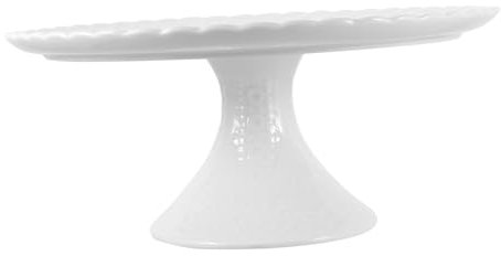 Alipis tortiera in ceramica ripiano espositivo tortiera con coperchio piatto di caramelle vassoio snack piatto porta torta piatto snack a base alta piatto da dessert bianca