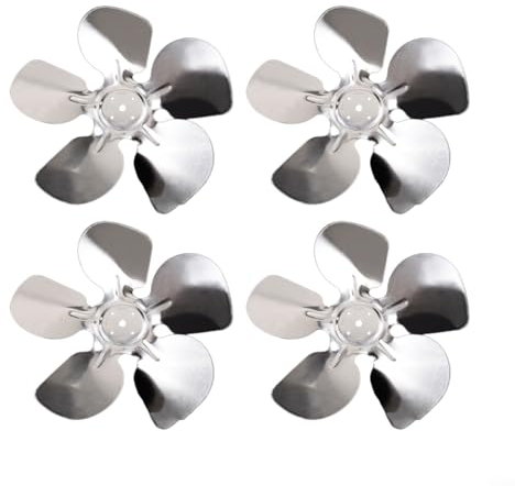 Motor de ventilador de refrigerador para refrigerador, motor de congelador, cuchillas de repuesto, cinco aspas de ventilador, cuchillas de enfriamiento, hoja de viento (aluminio de 200 mm)