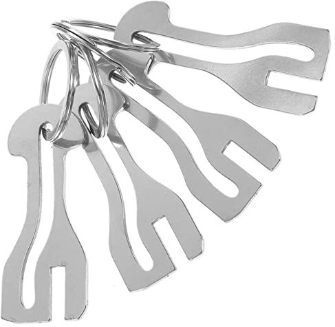 UTHCLO Metal Shopping Trolley Tokens Keychain 4pcs Small Portable Hanging Tokens for Grocery Cart Office Supplies and Stationery