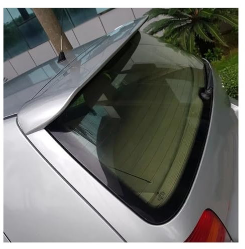 Heckspoiler Auto Heckspoiler Für VW Für Golf 4 IV Für MK4 Standard Und R32 1998-2004 ABS Unlackiert Grau Zurück Windschutzscheibe Spoiler Heckflügel(Silber)