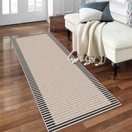 PaGuvFng Teppich Flurläufer Lang 80 x 180 cm Waschbar rutschfest Outdoor Eingangstürmatte